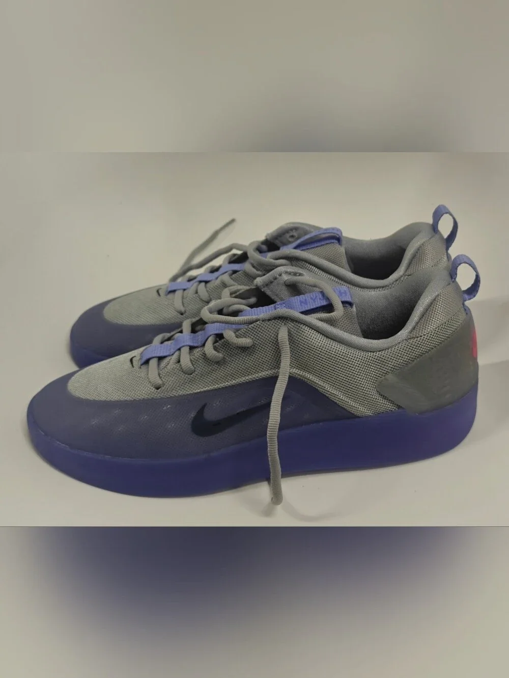 Nike SB Nyjah 4 Skate Shoes Grey Black Light Thistle FQ1273-500 Size 9